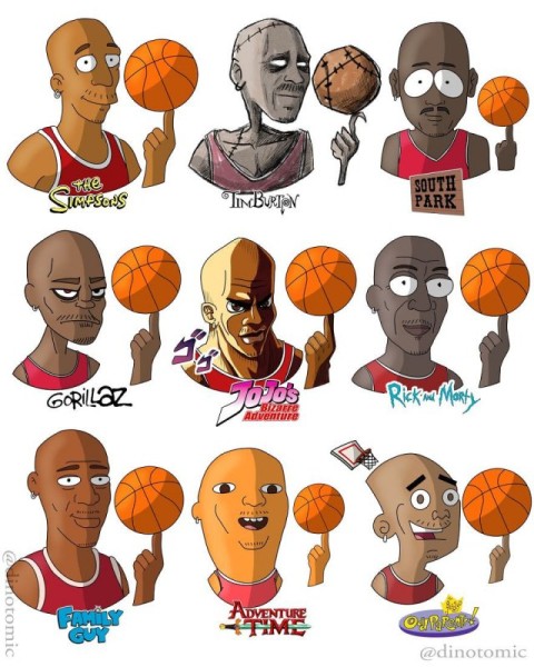 Хорватский художник изобразил знаменитостей и персонажей в различных мультяшных стилях (14 фото)