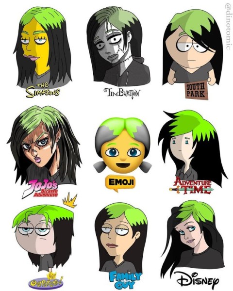 Хорватский художник изобразил знаменитостей и персонажей в различных мультяшных стилях (14 фото)