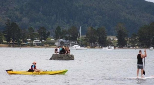 Граждане Новой Зеландии создали искусственный остров, чтобы отпраздновать Новый год (2 фото) Граждане Новой Зеландии создали искусственный остров, чтобы отпраздновать Новый год (2 фото)