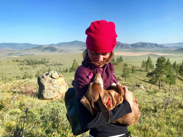 История Анны Смолиной, которая проехала с собакой полстраны на велосипеде История Анны Смолиной, которая проехала с собакой полстраны на велосипеде