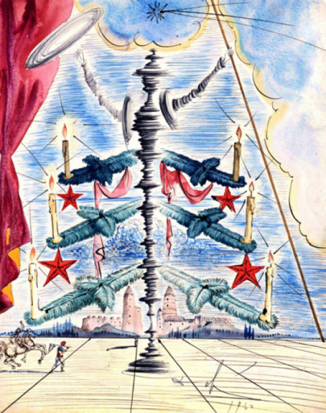 Рождественские открытки Сальвадора Дали — праздничное настроение от гения сюрреализма Рождественские открытки Сальвадора Дали — праздничное настроение от гения сюрреализма